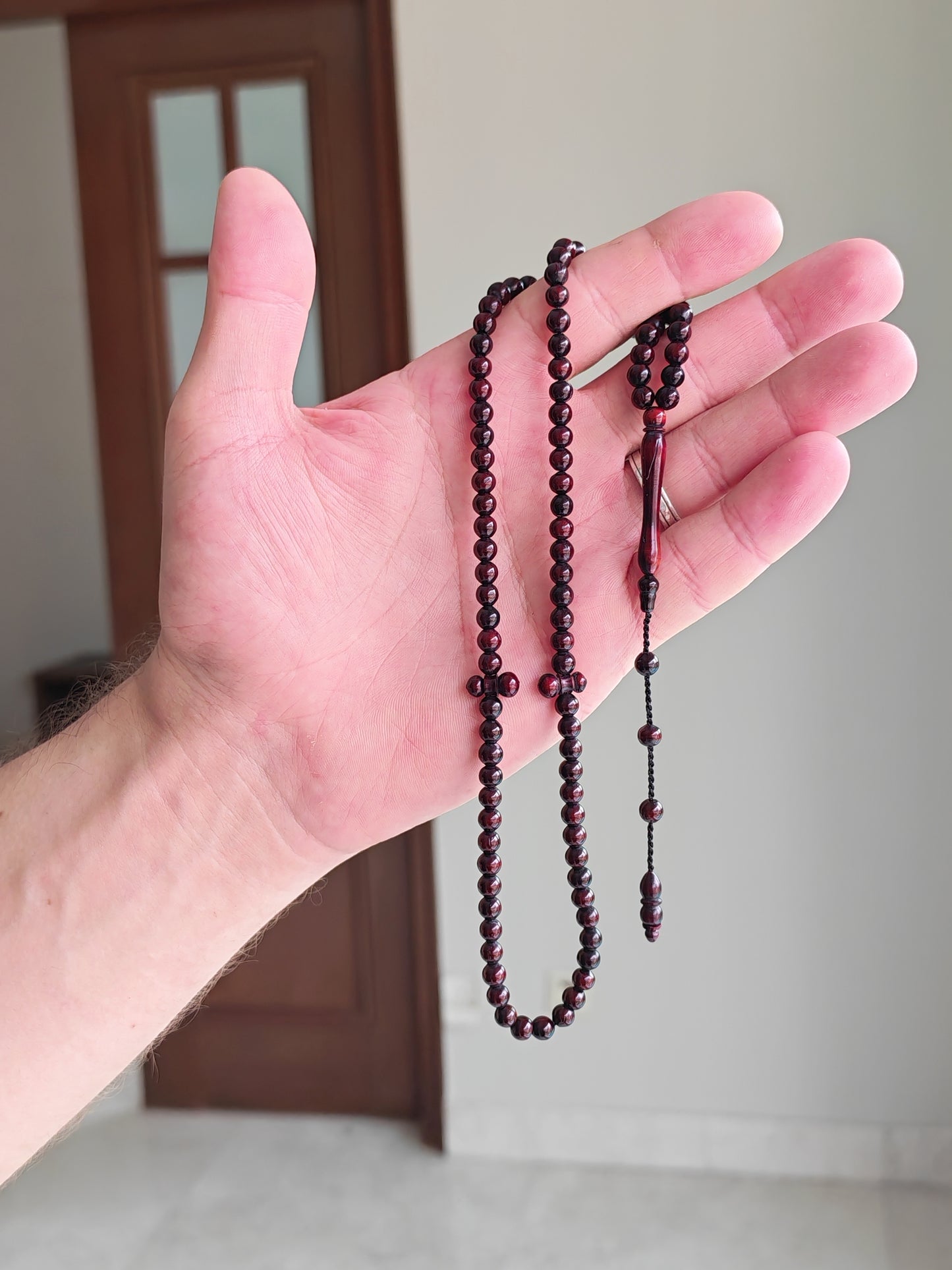 Antique Kokka Seed Wood Tasbih | Ottoman Design | 99 Micro Beads | 5.2mm