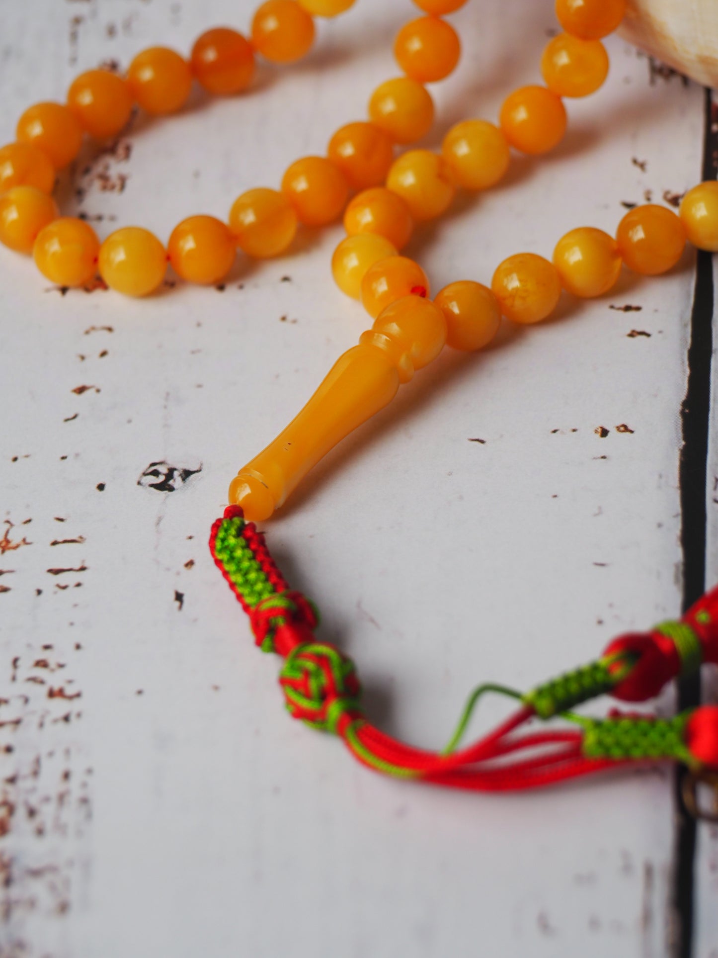 Natural Antique Amber Misbah Pocket Size 66 Beads