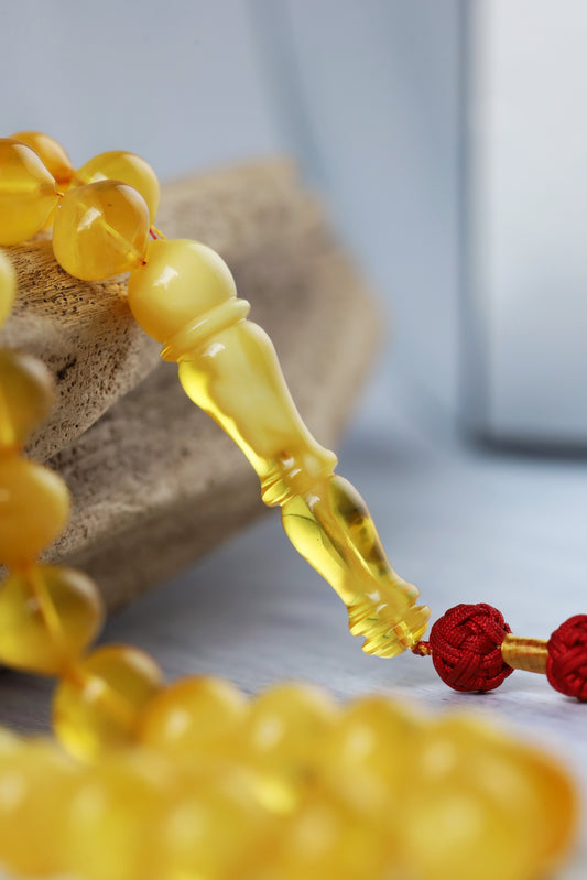 Unique Multicolor Amber Misbah – 66 Beads Istanbul Shape