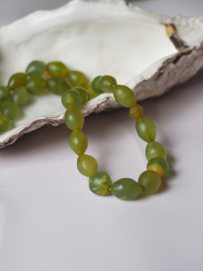 Natural Cloudy Olive Shah Maqsood Olive Shape Misbah 33 Beads