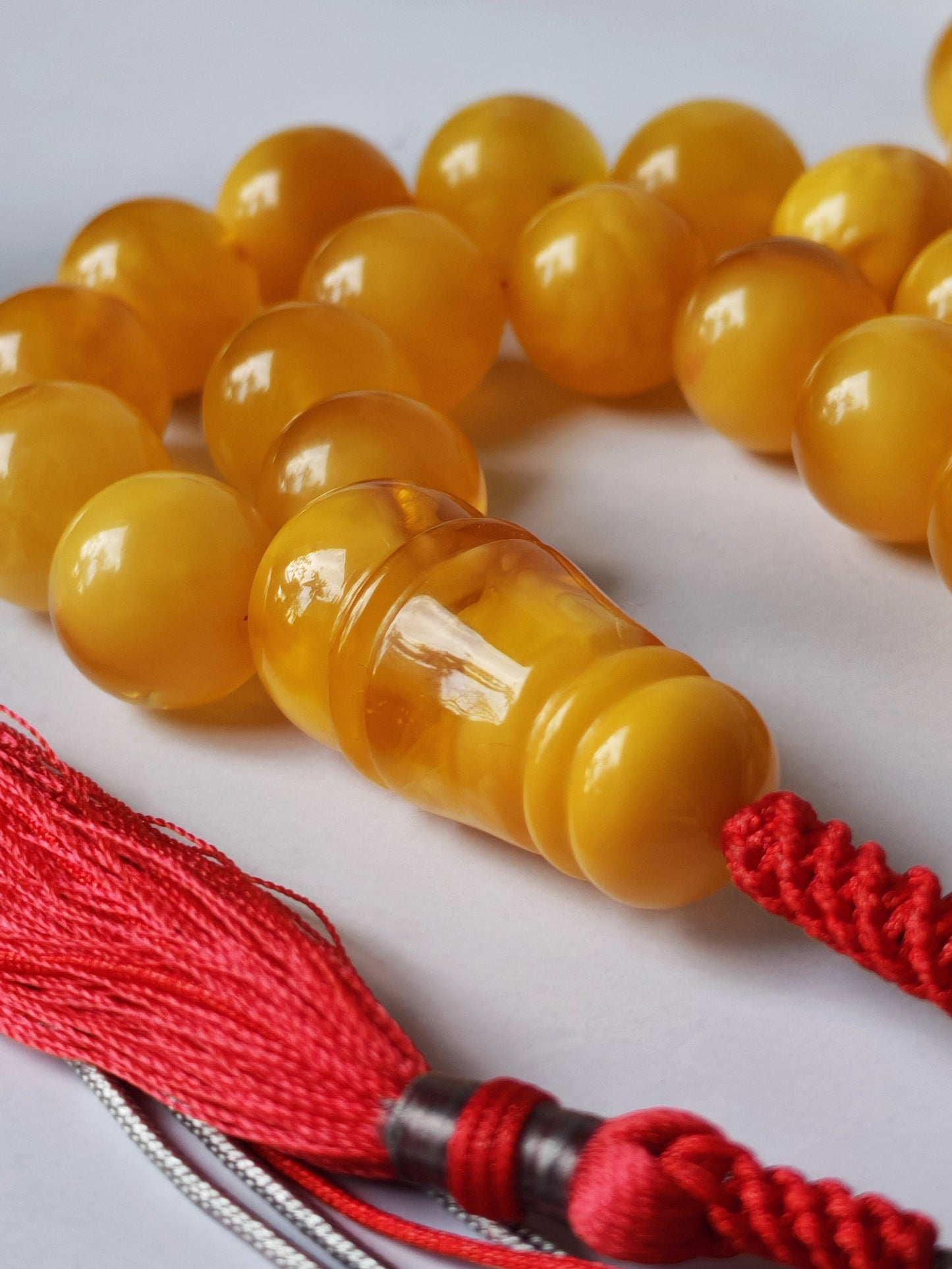 Large Aged Baltic Amber Rosary with Half-Half imami | 55 Beads | Collectible Piece