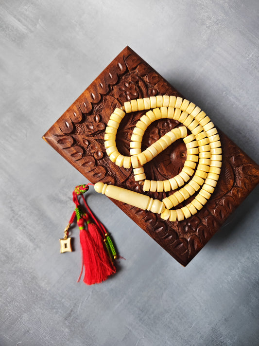 Amber Rosary – 99 Beads | Milk & White Donut Discs