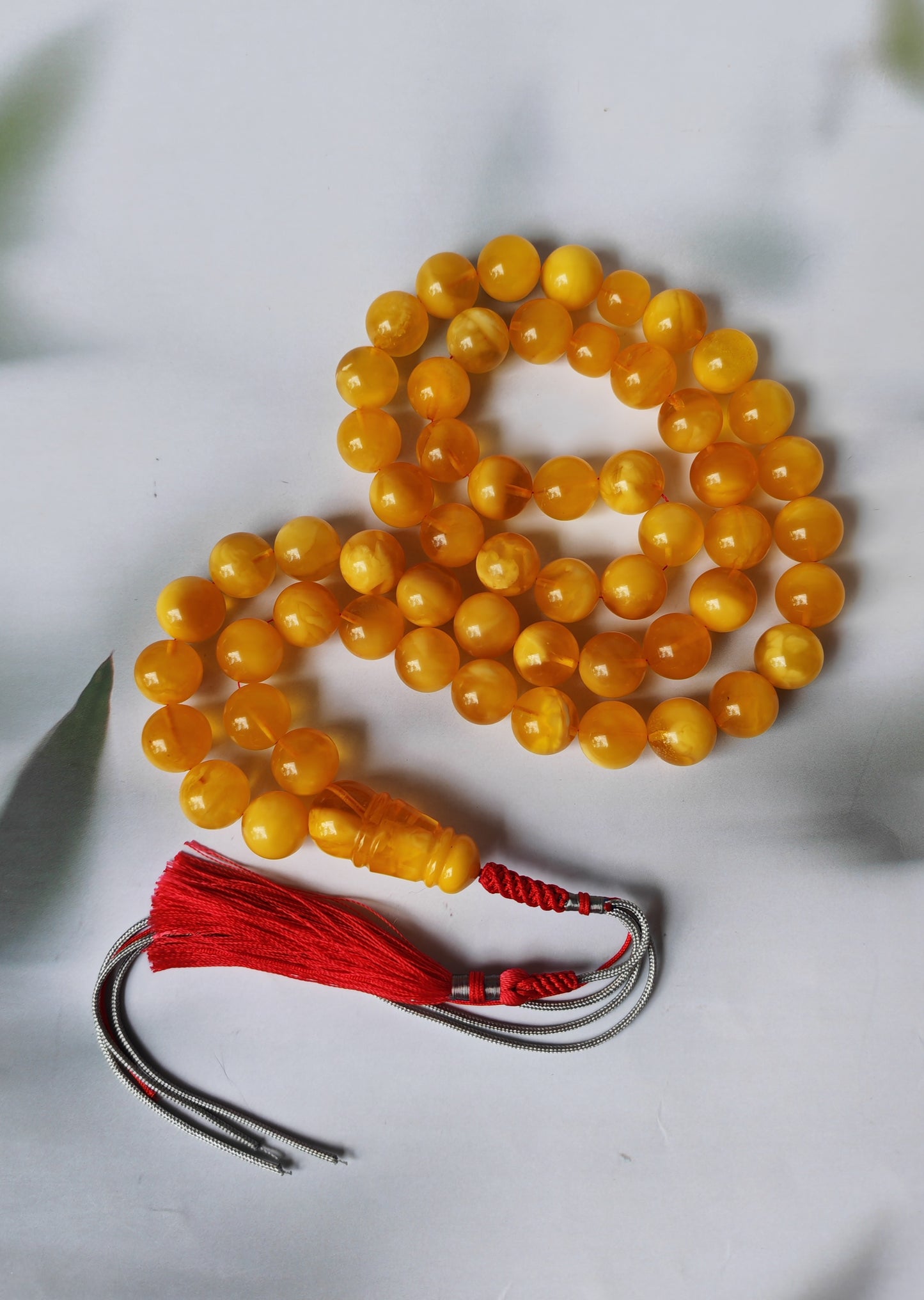 Large Aged Baltic Amber Rosary with Half-Half imami | 55 Beads | Collectible Piece