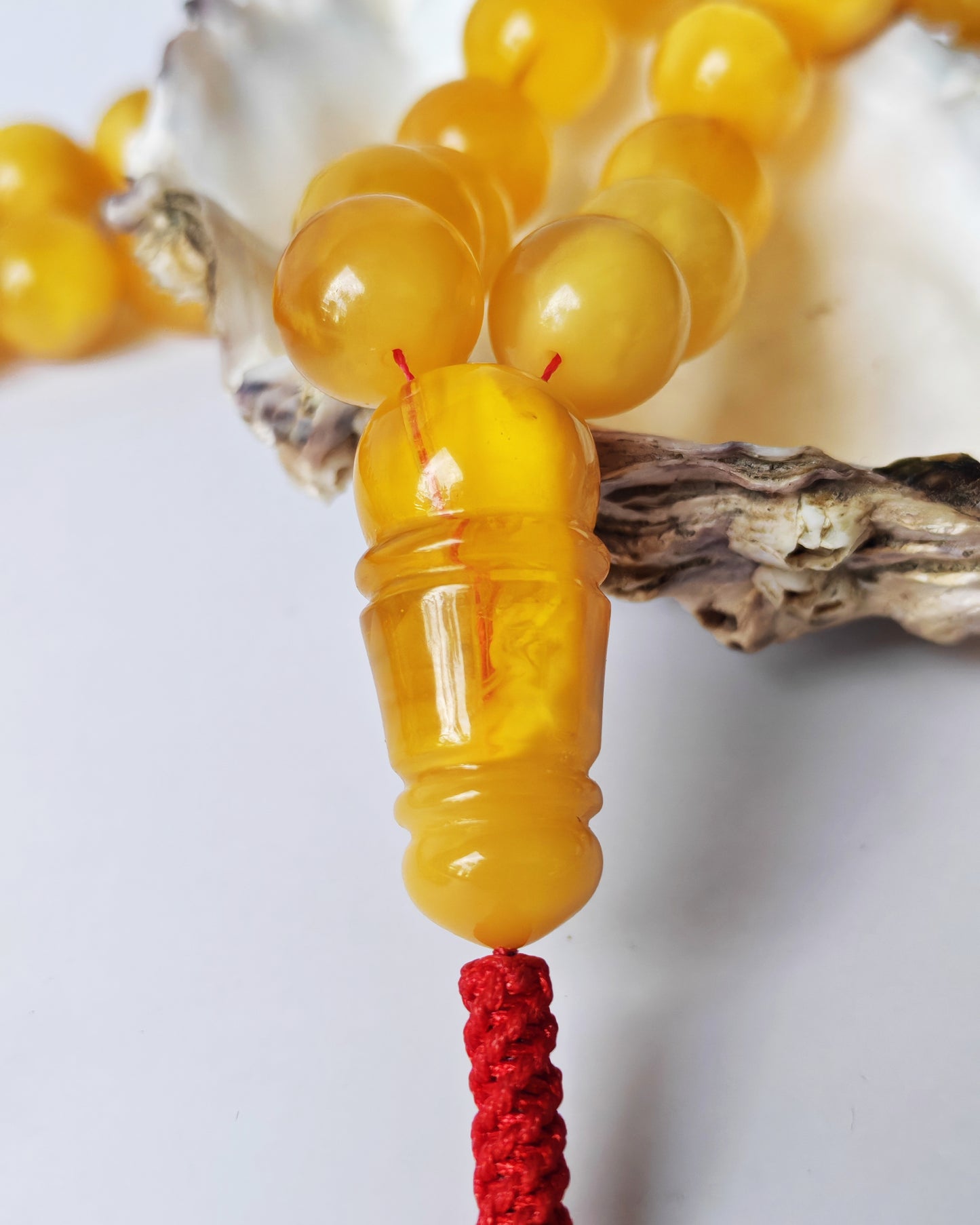 Large Aged Baltic Amber Rosary with Half-Half imami | 55 Beads | Collectible Piece