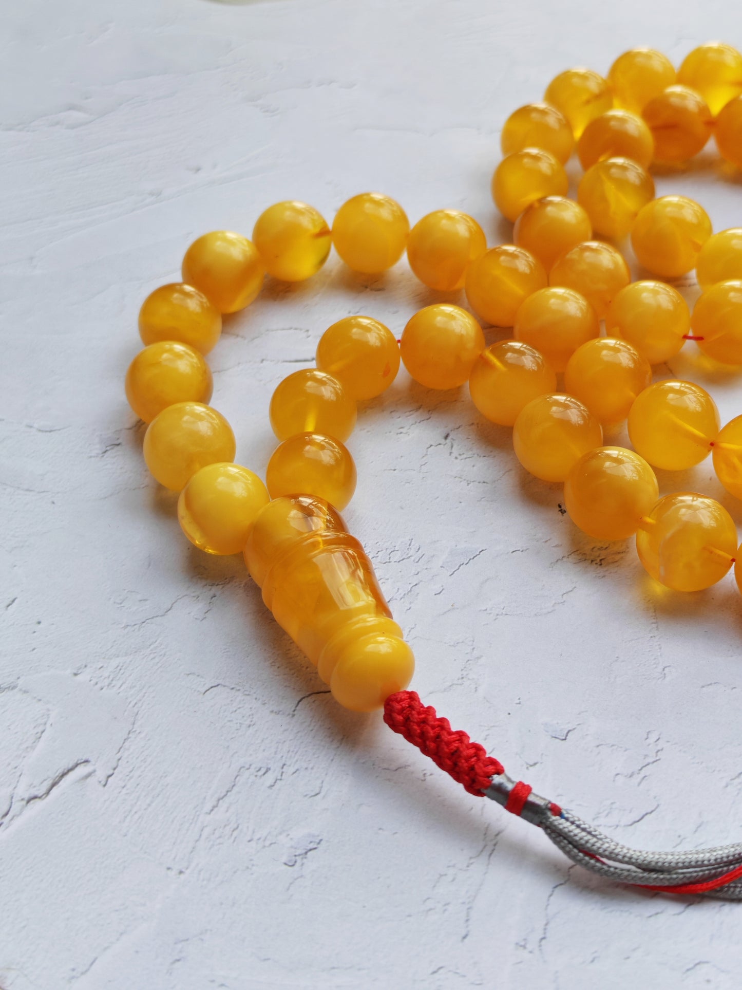 Large Aged Baltic Amber Rosary with Half-Half imami | 55 Beads | Collectible Piece