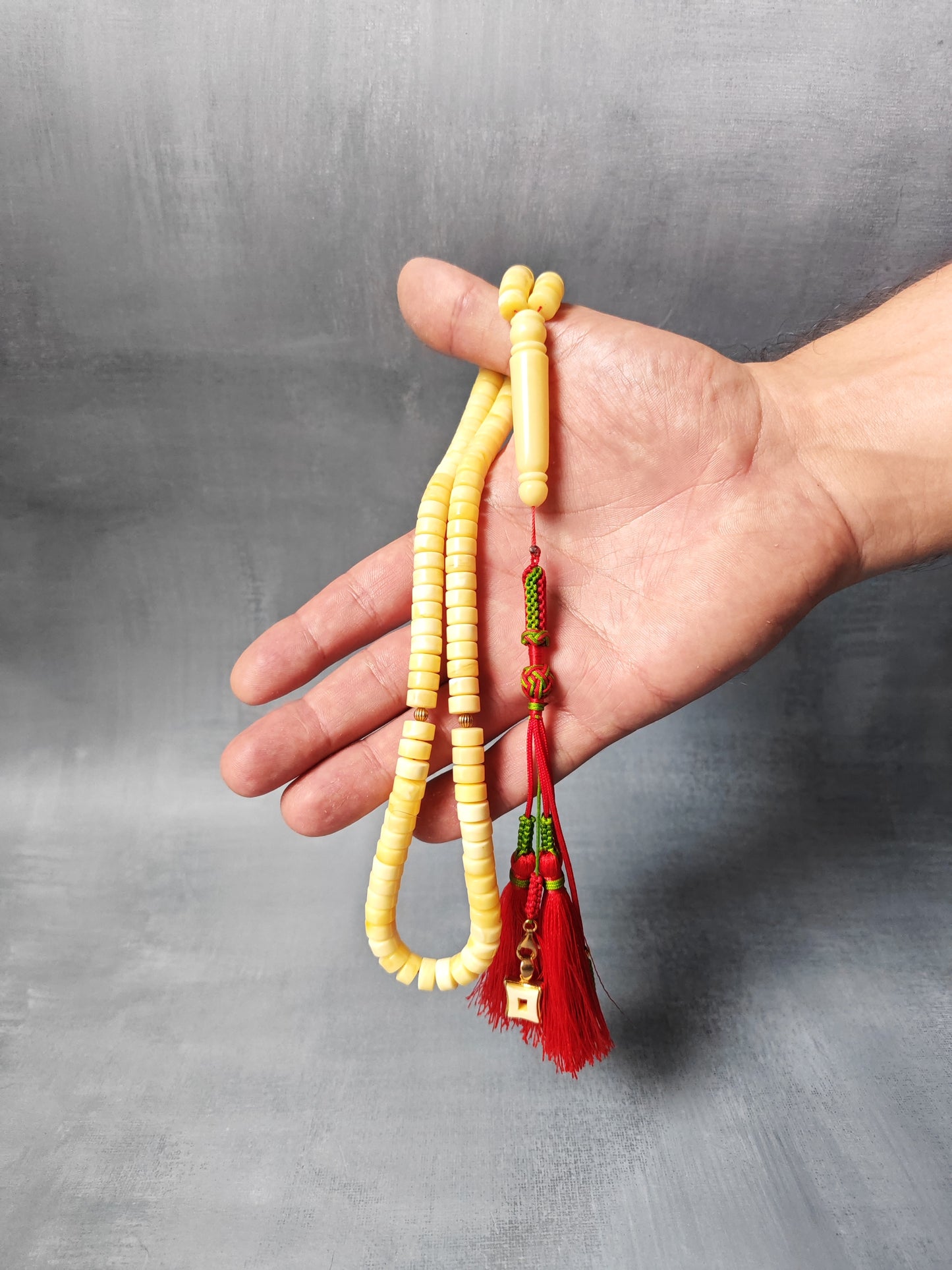 Amber Rosary – 99 Beads | Milk & White Donut Discs