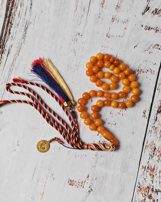 Natural Aged Butterscotch Amber Pocket Size Tasbih 45 Beads