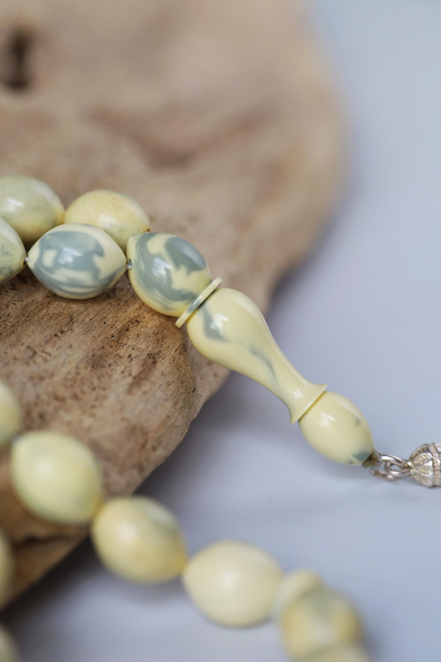 Aged Milk "Chernobyl" Bakelite Tasbih 33 Beads