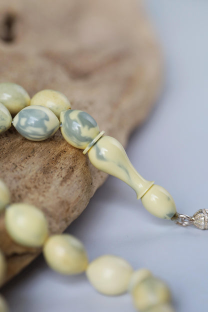 Aged Milk "Chernobyl" Bakelite Tasbih 33 Beads