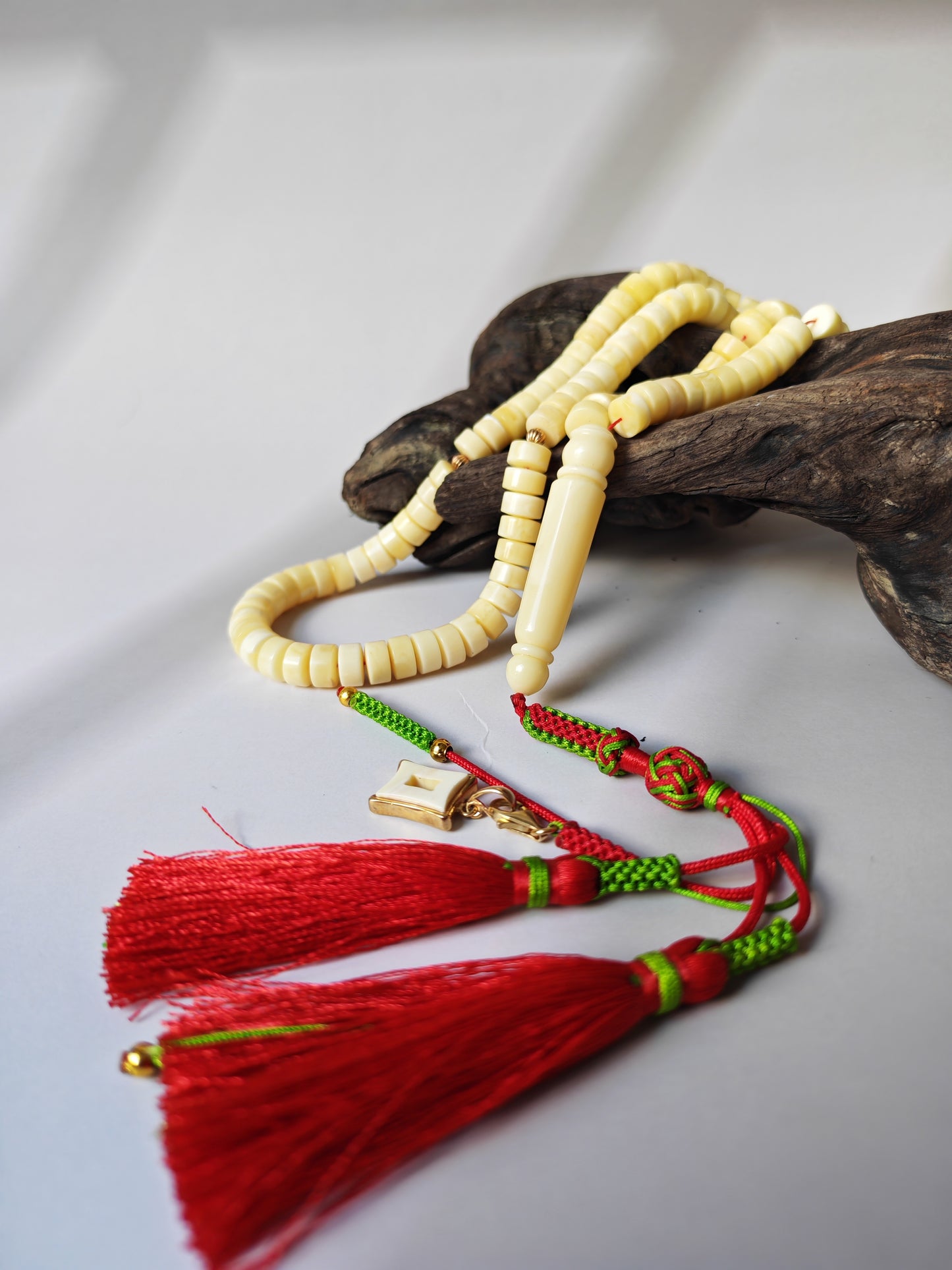 Amber Rosary – 99 Beads | Milk & White Donut Discs