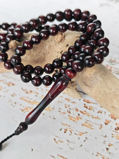 Antique Kokka Seed Wood Tasbih | Ottoman Design | 99 Micro Beads | 5.2mm