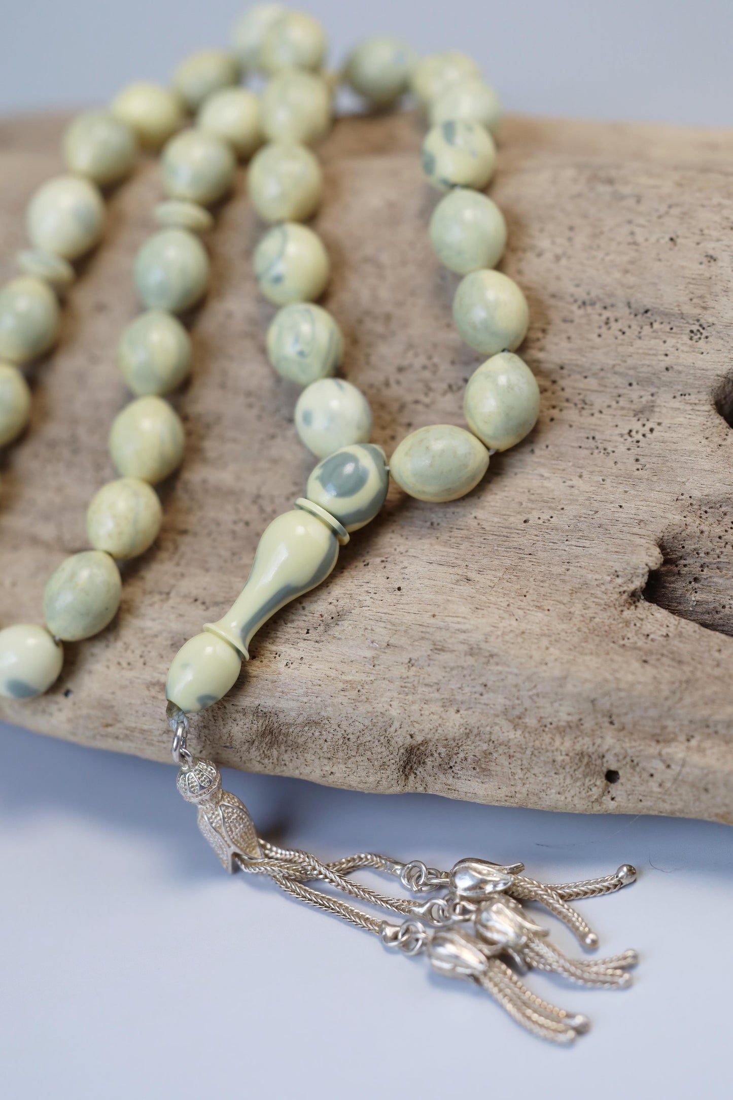 Aged Milk "Chernobyl" Bakelite Tasbih 33 Beads