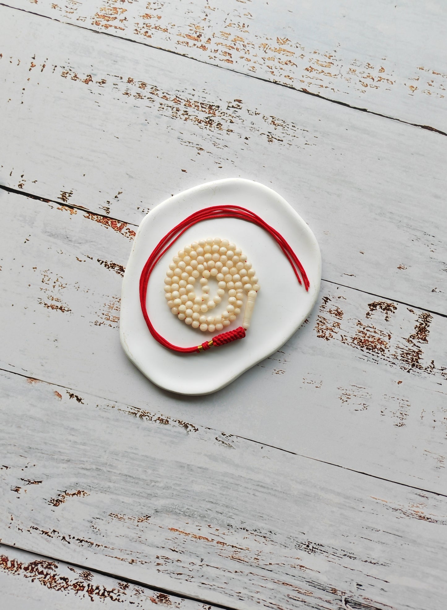 Super Micro Royal White Amber Misbah | 99 Micro Beads | 4.5mm Round | Ultra Lightweight