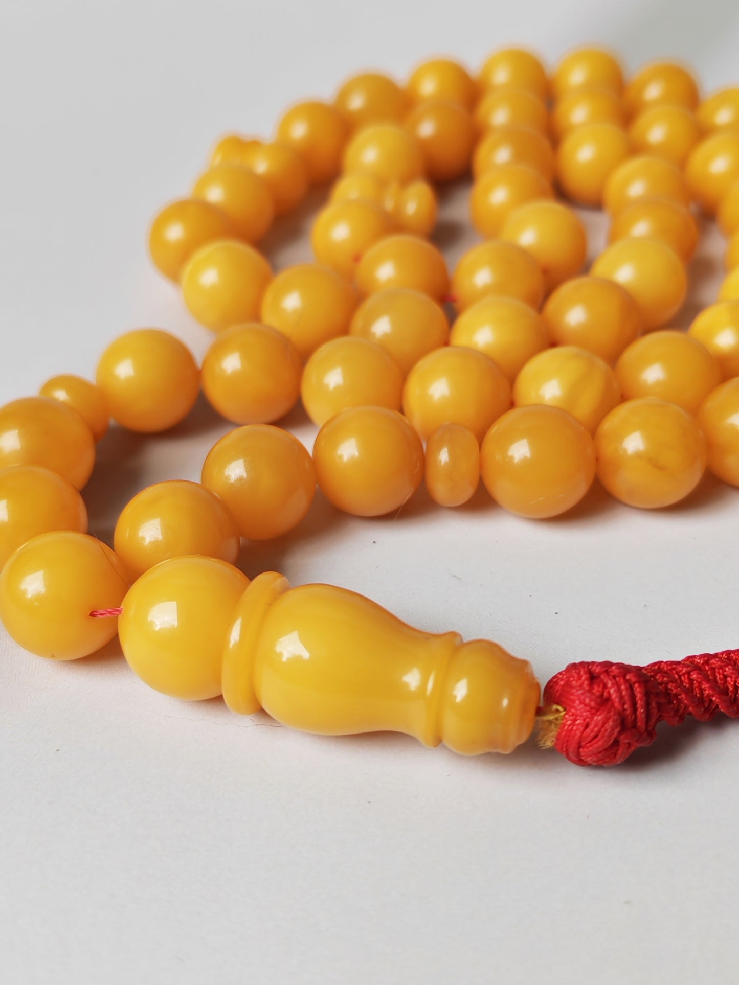 Aged Butterscotch Amber Rosary | 55 Beads, Collectible Piece