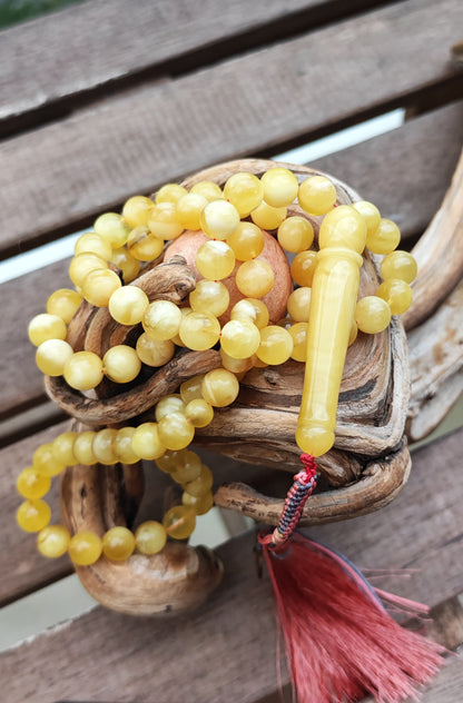 Natural Cloudy Amber Tasbih 71 Beads