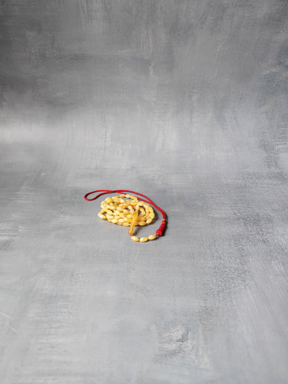 Micro Baltic Amber Rosary | 99+3 Milk Cloudy Olive Beads, Ultra Lightweight