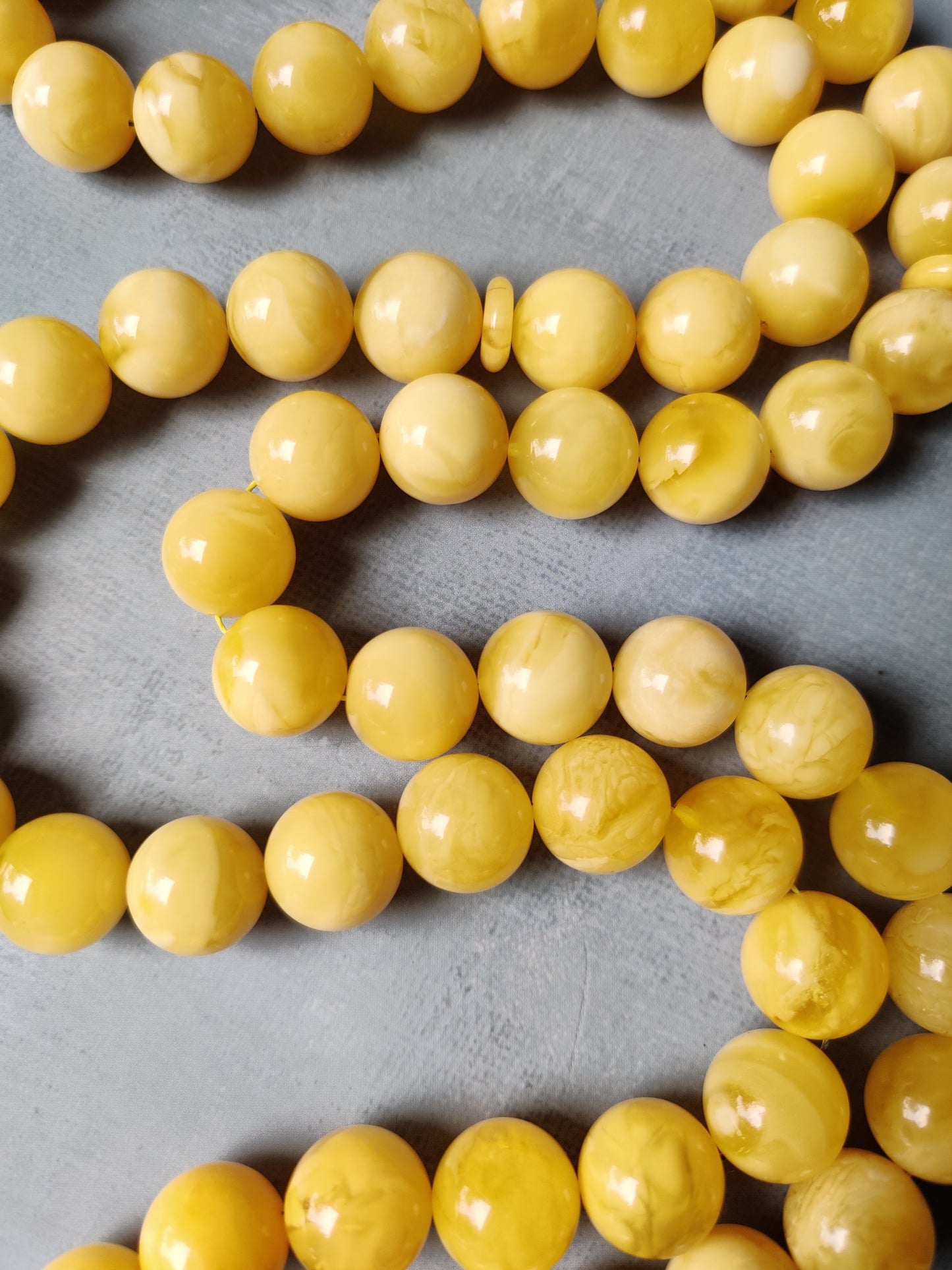 Highly Collectible Extra Long Natural Amber Misbaha 61 Beads from Private Collector from Poland