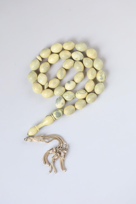 Aged Milk "Chernobyl" Bakelite Tasbih 33 Beads