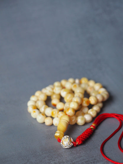 Natural Royal White Micro Tasbih with Silver 66 Beads