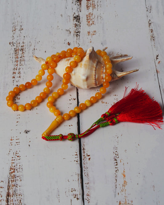 Natural Antique Amber Misbah Pocket Size 66 Beads