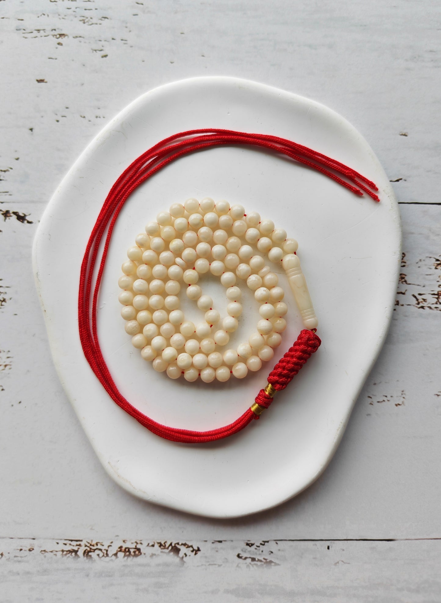 Super Micro Royal White Amber Misbah | 99 Micro Beads | 4.5mm Round | Ultra Lightweight