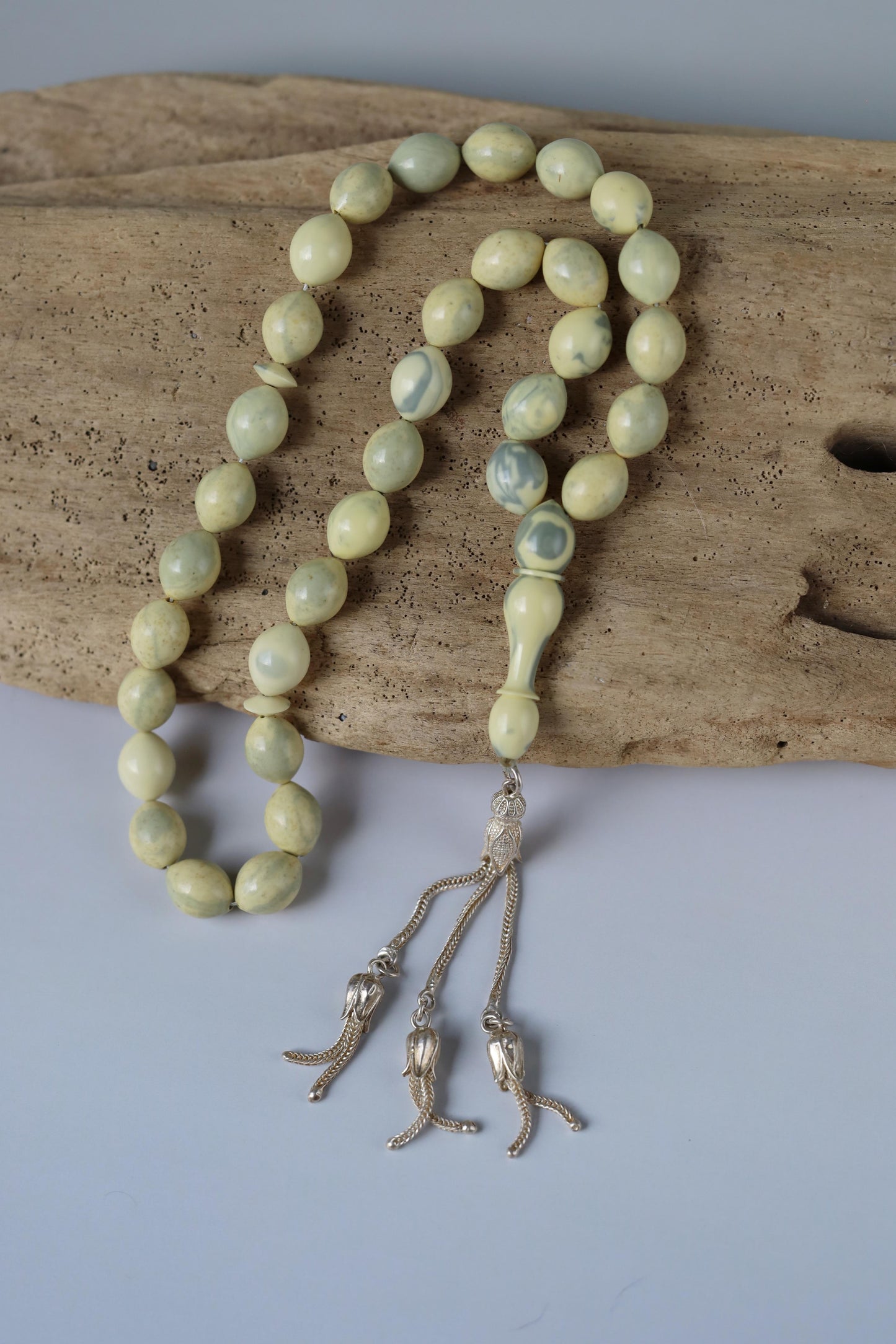 Aged Milk "Chernobyl" Bakelite Tasbih 33 Beads