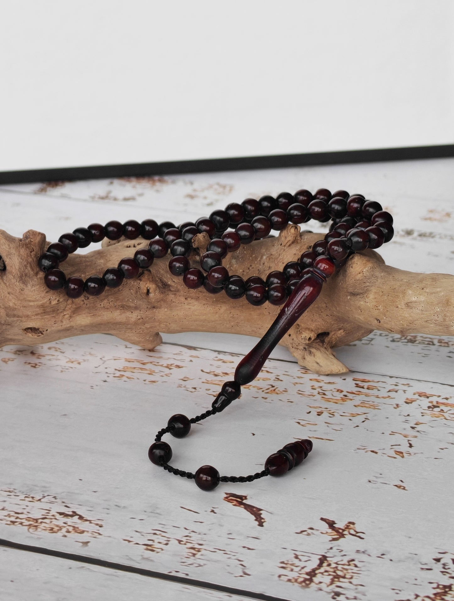 Antique Kokka Seed Wood Tasbih | Ottoman Design | 99 Micro Beads | 5.2mm