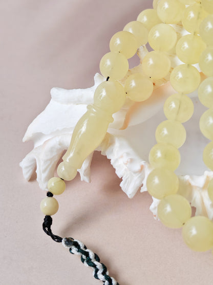 Super Bright Milk Newly Crafted Amber Misbah 99 Beads | 7.5 mm