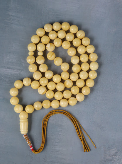 Large Milk Natural Amber Misbah – 66 Beads | 13mm