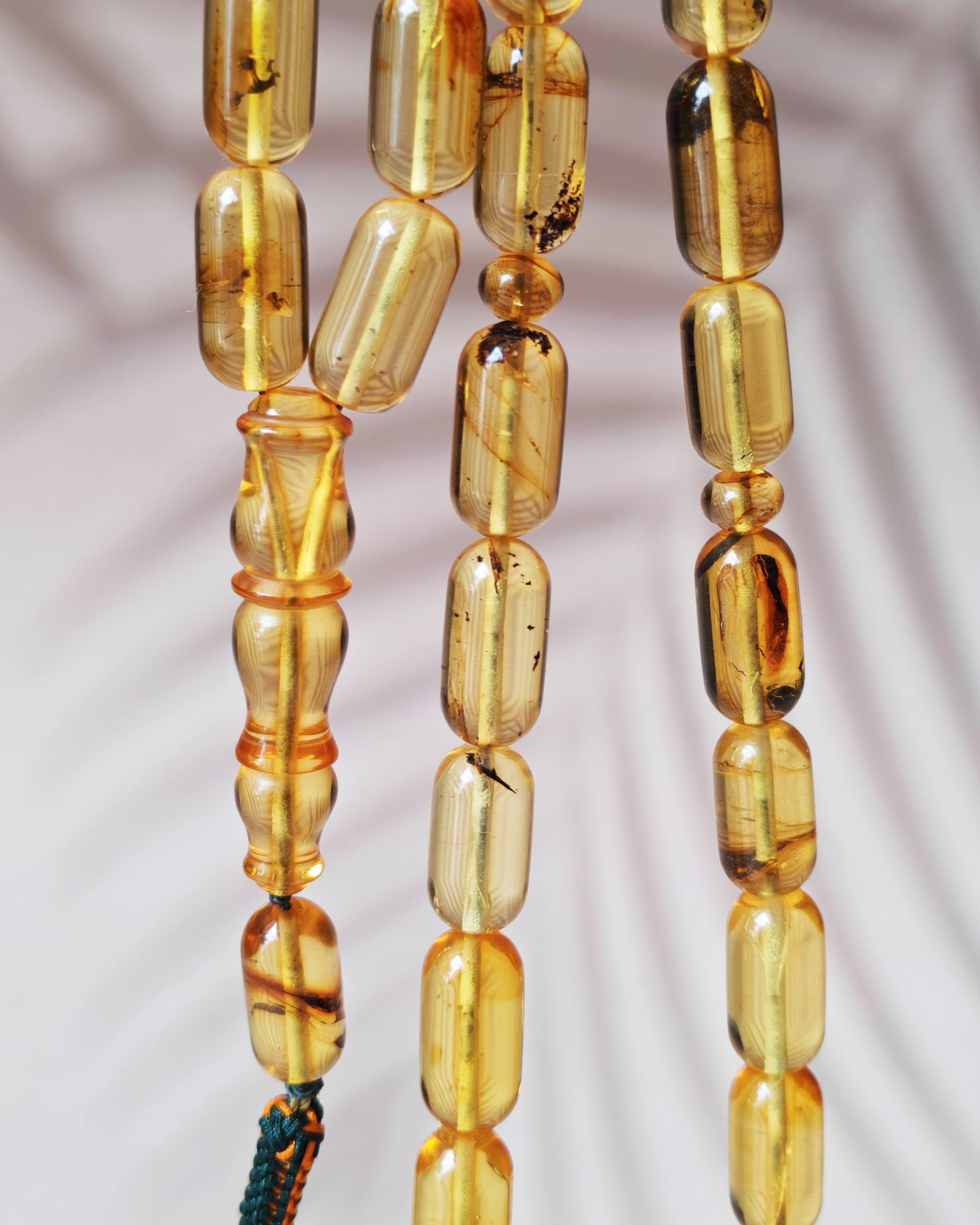 Kaliningrad Amber Rosary – 41 Beads | Citron Transparent with one Insect Inclusion