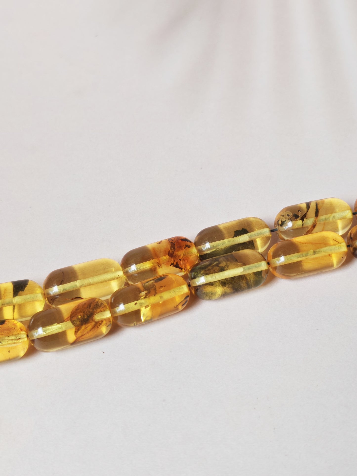 Kaliningrad Amber Rosary – 41 Beads | Citron Transparent with one Insect Inclusion
