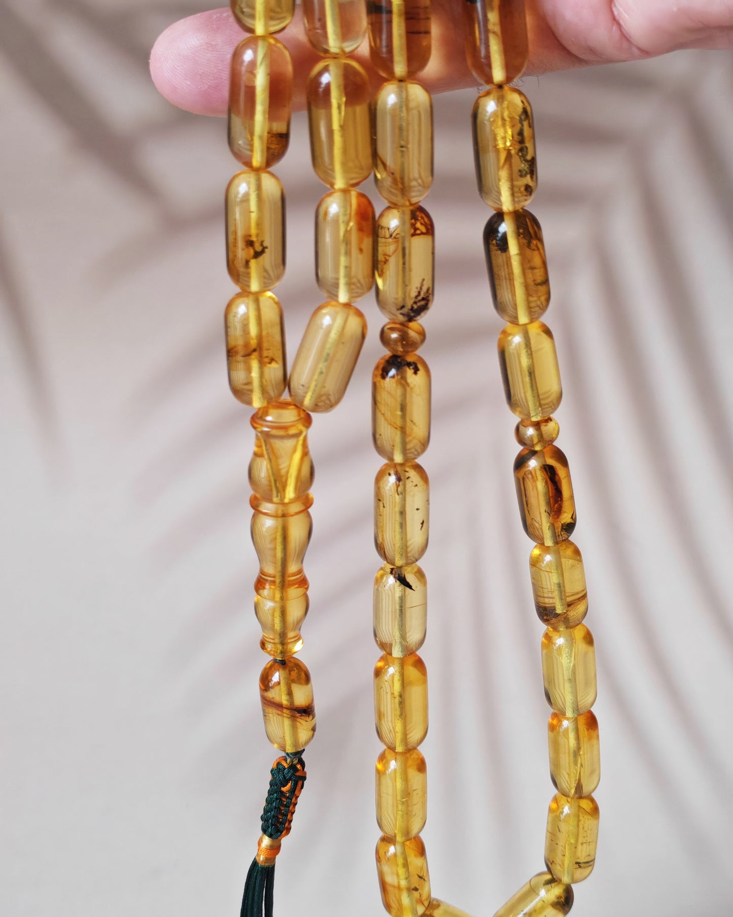 Kaliningrad Amber Rosary – 41 Beads | Citron Transparent with one Insect Inclusion