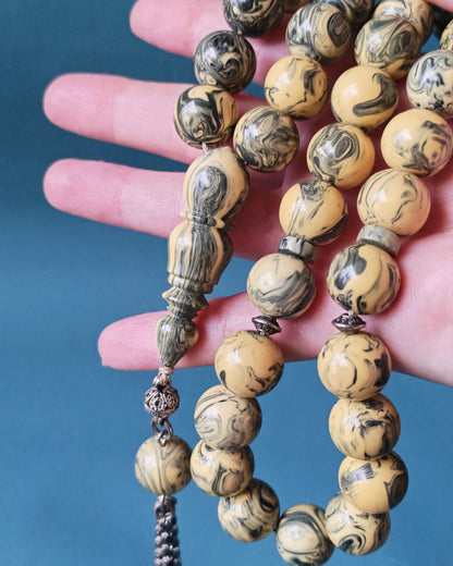 Vintage Gradient "Chernobyl" Bakelite Misbah 33 Beads