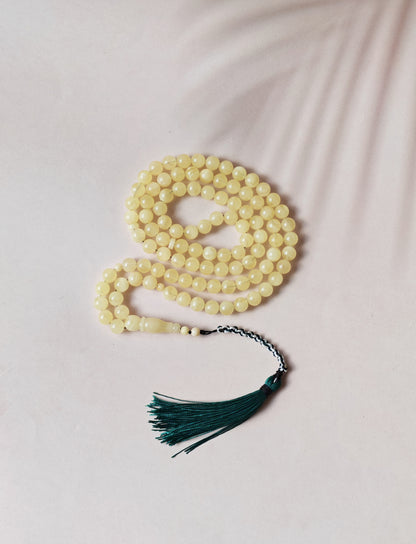Super Bright Milk Newly Crafted Amber Misbah 99 Beads | 7.5 mm