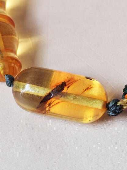 Kaliningrad Amber Rosary – 41 Beads | Citron Transparent with one Insect Inclusion