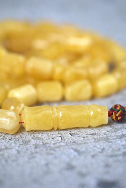 Large Baltic Amber Statement Misbah | 51 Barrel Beads