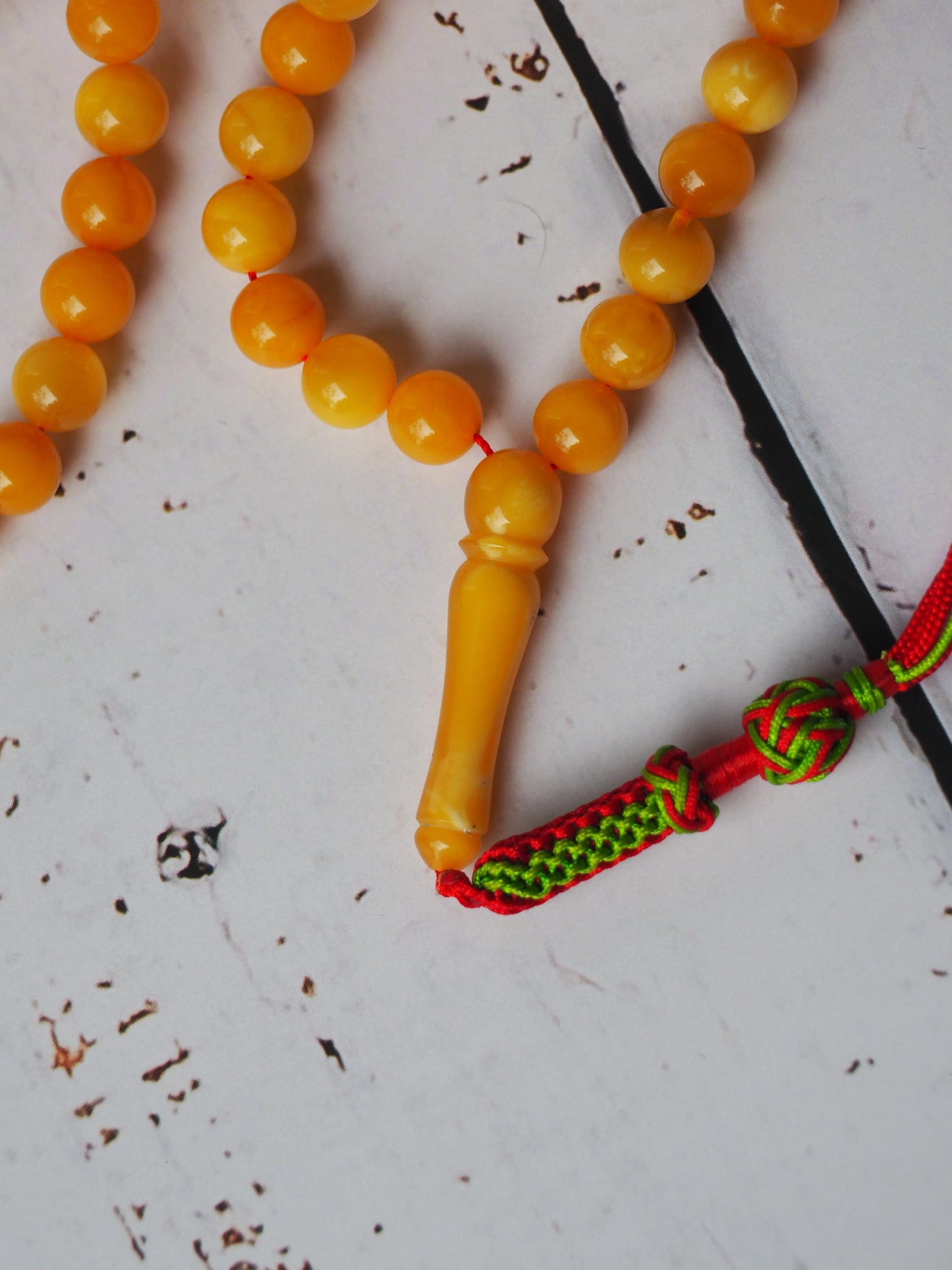 Natural Antique Amber Misbah Pocket Size 66 Beads