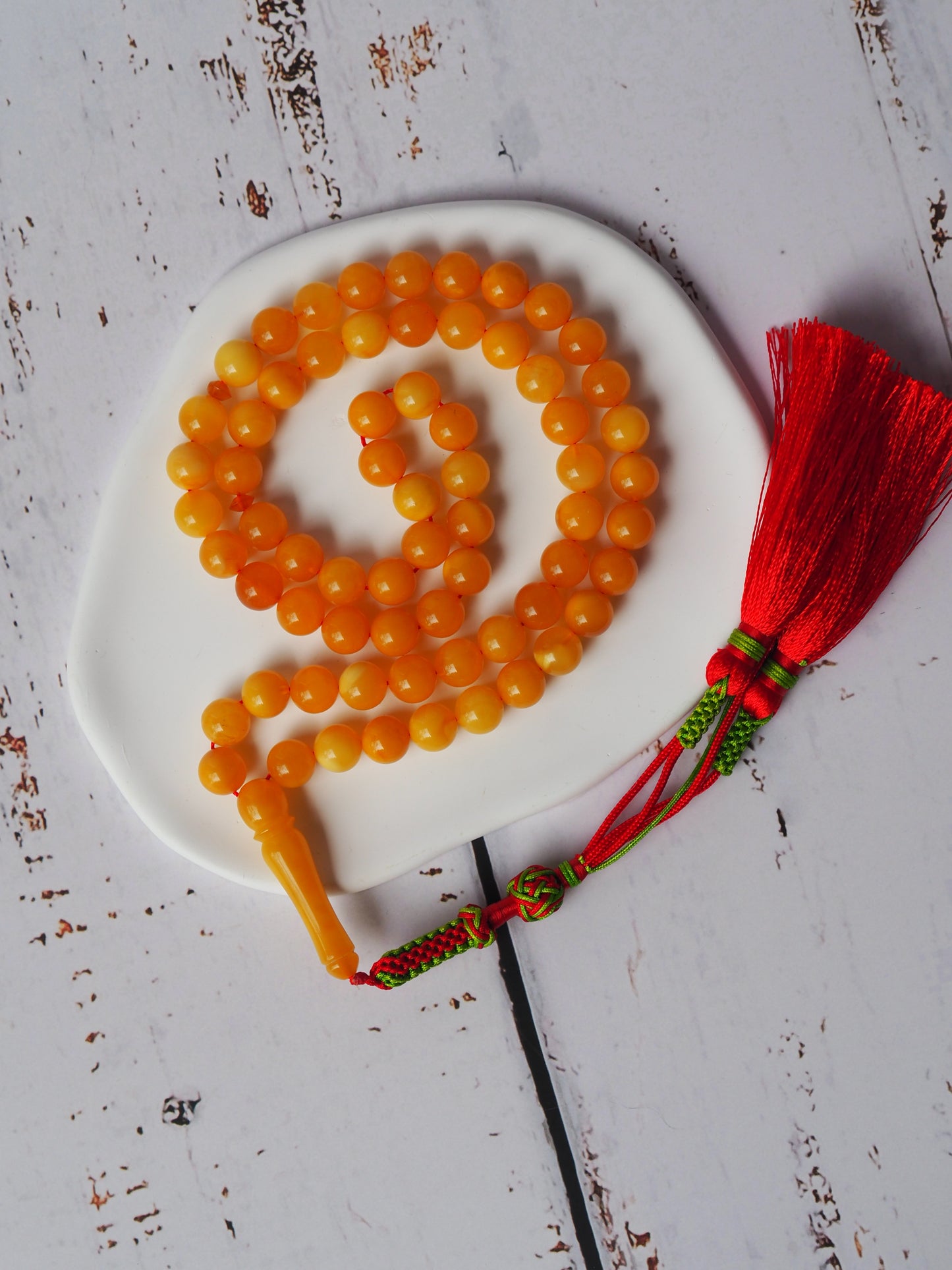 Natural Antique Amber Misbah Pocket Size 66 Beads