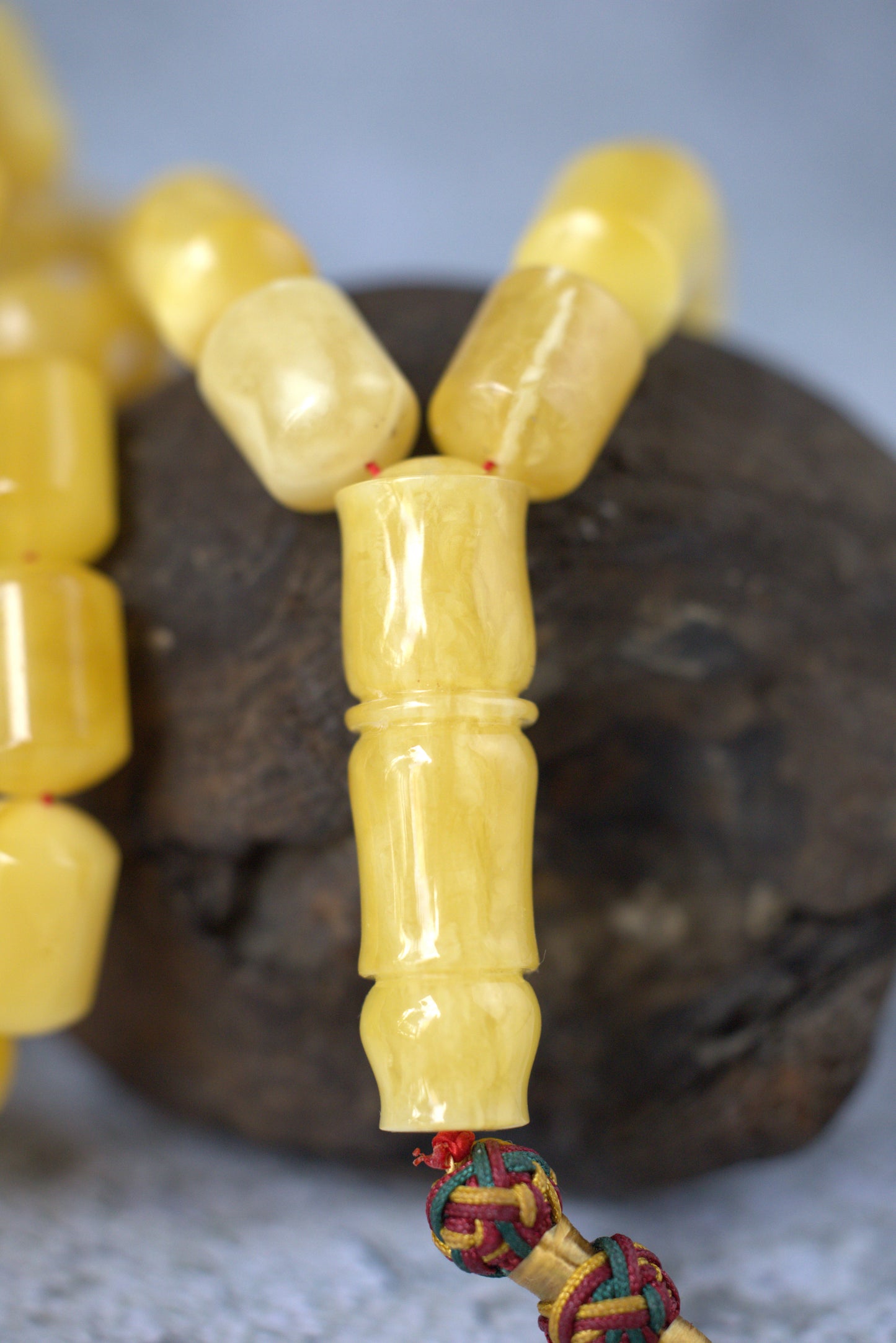 Large Baltic Amber Statement Misbah | 51 Barrel Beads