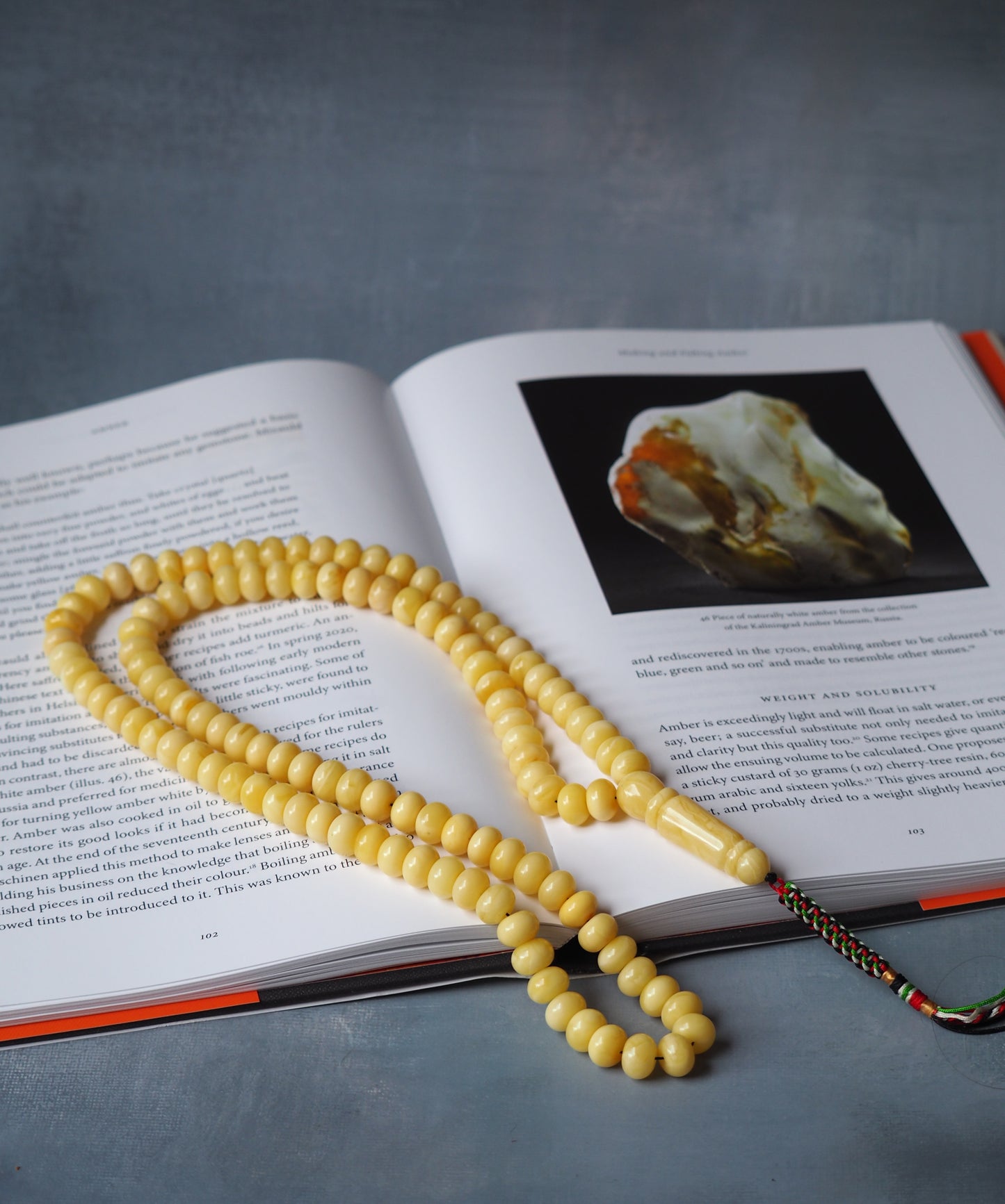 Unique Milk Aged Donut Shape Natural Amber Rosary | 113 Beads