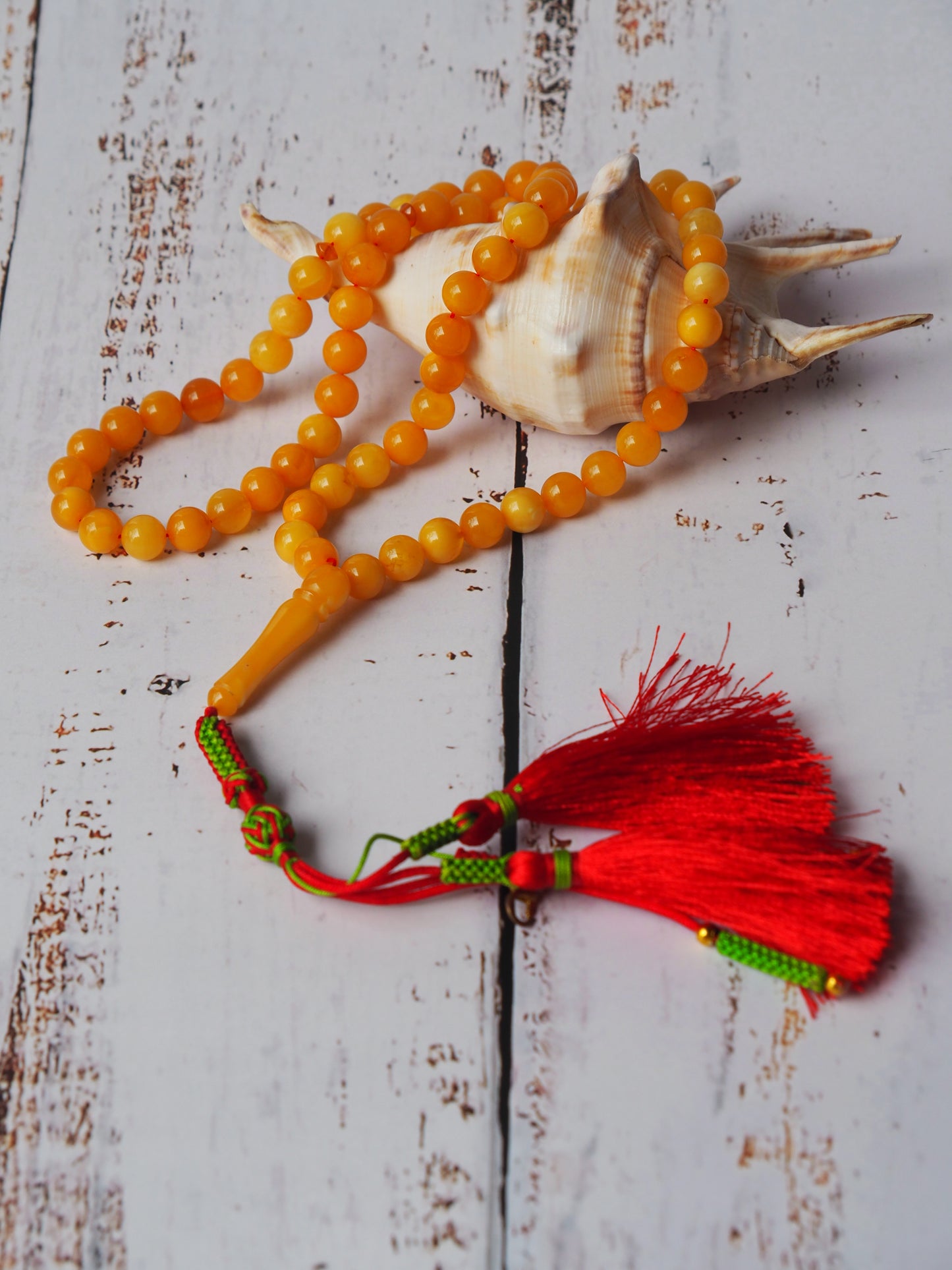 Natural Antique Amber Misbah Pocket Size 66 Beads