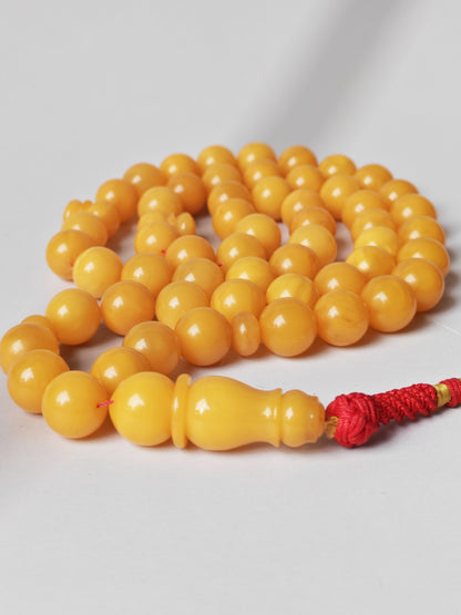 Aged Butterscotch Amber Rosary | 55 Beads, Collectible Piece