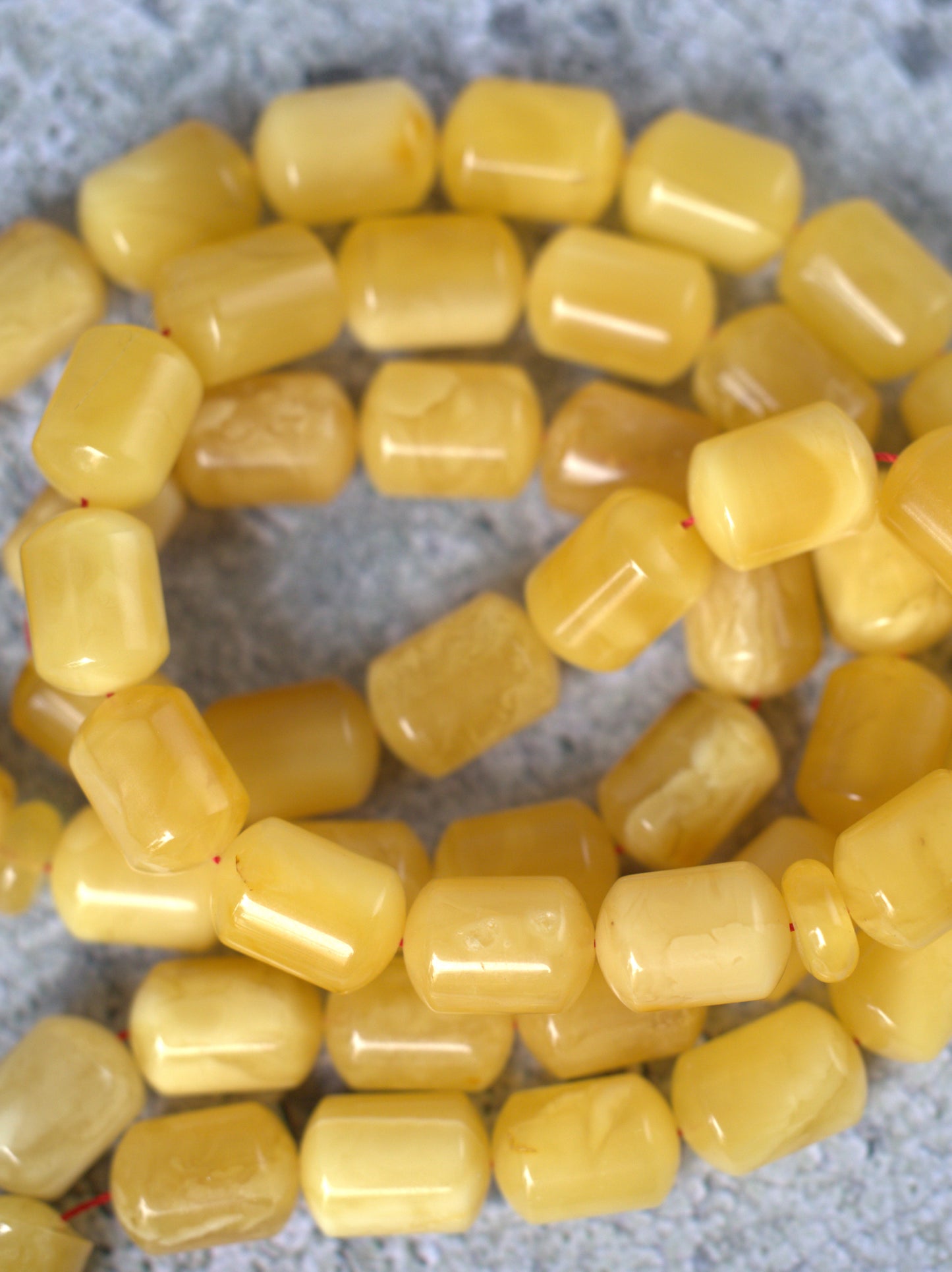 Large Baltic Amber Statement Misbah | 51 Barrel Beads