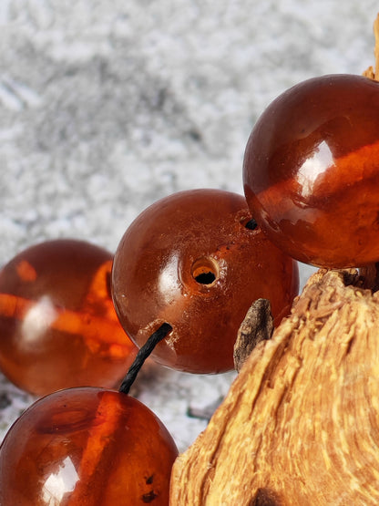Antique Melted Baltic Amber Rosary | Kaliningrad Origin | Jumbo Size | 47 Beads