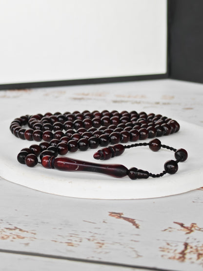 Antique Kokka Seed Wood Tasbih | Ottoman Design | 99 Micro Beads | 5.2mm
