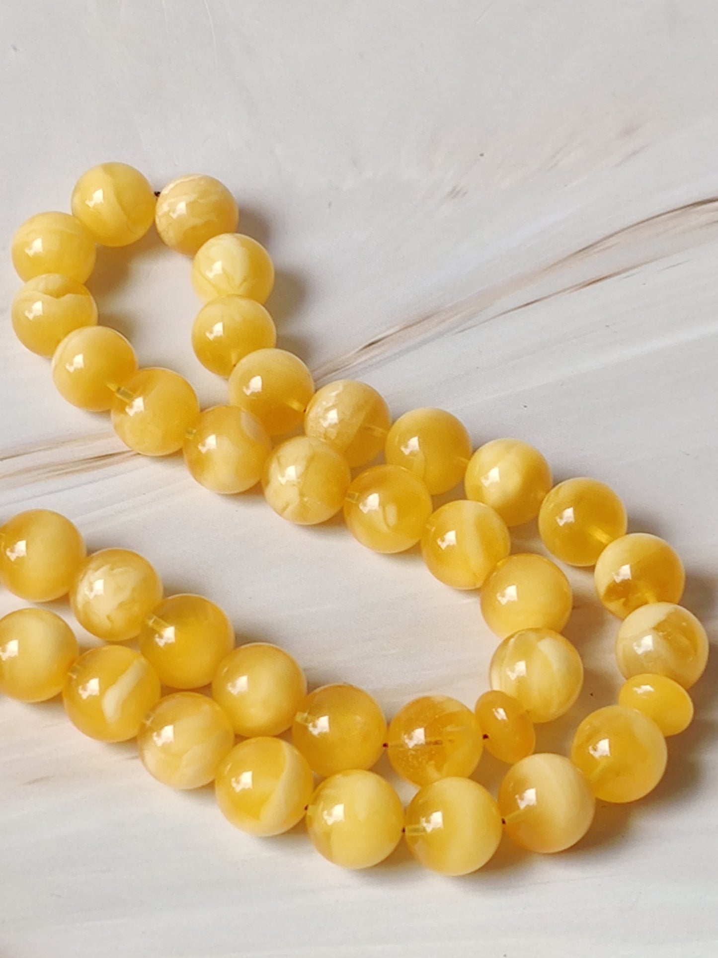 Highly Collectible Extra Long Natural Amber Misbaha 61 Beads from Private Collector from Poland