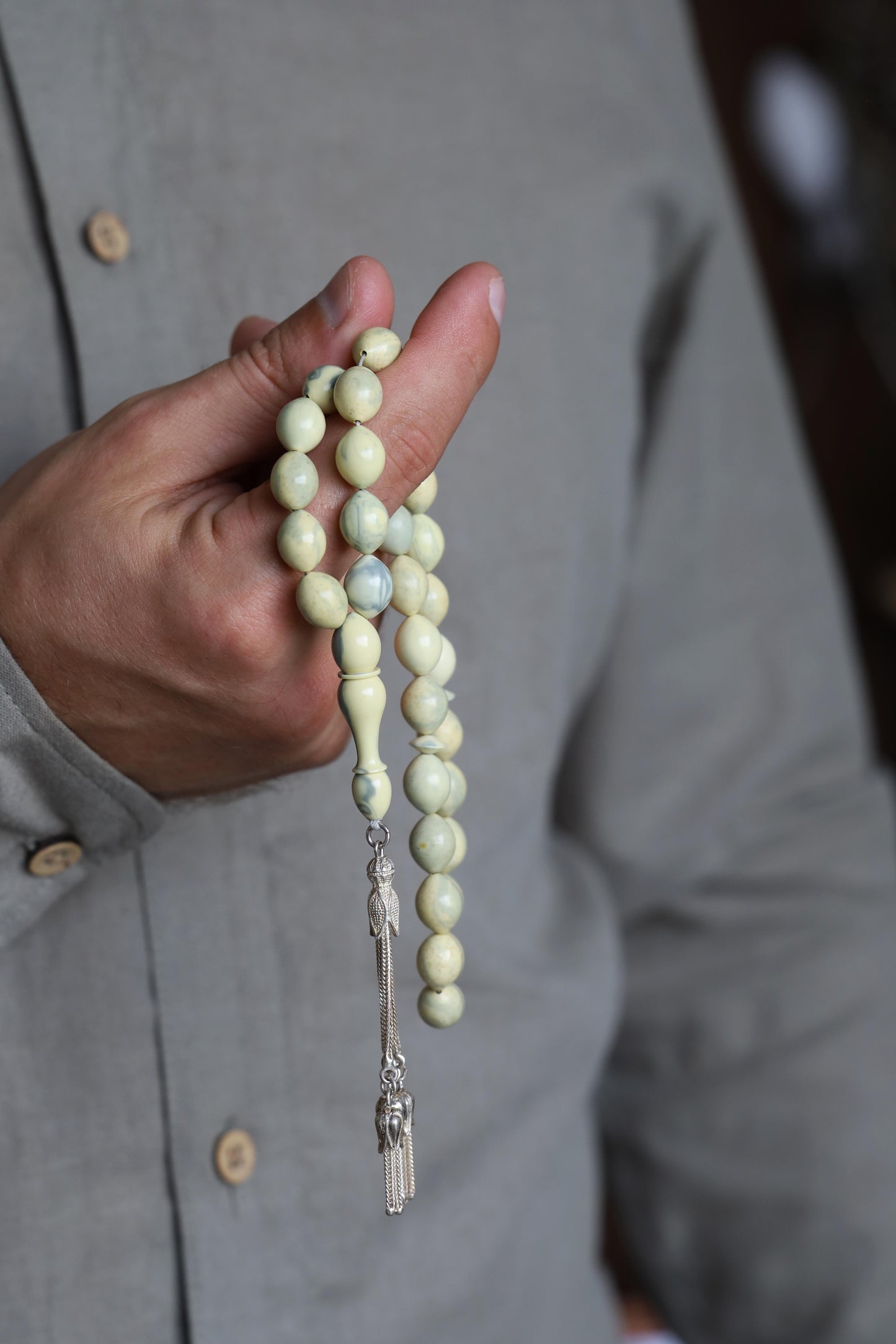 Aged Milk "Chernobyl" Bakelite Tasbih 33 Beads