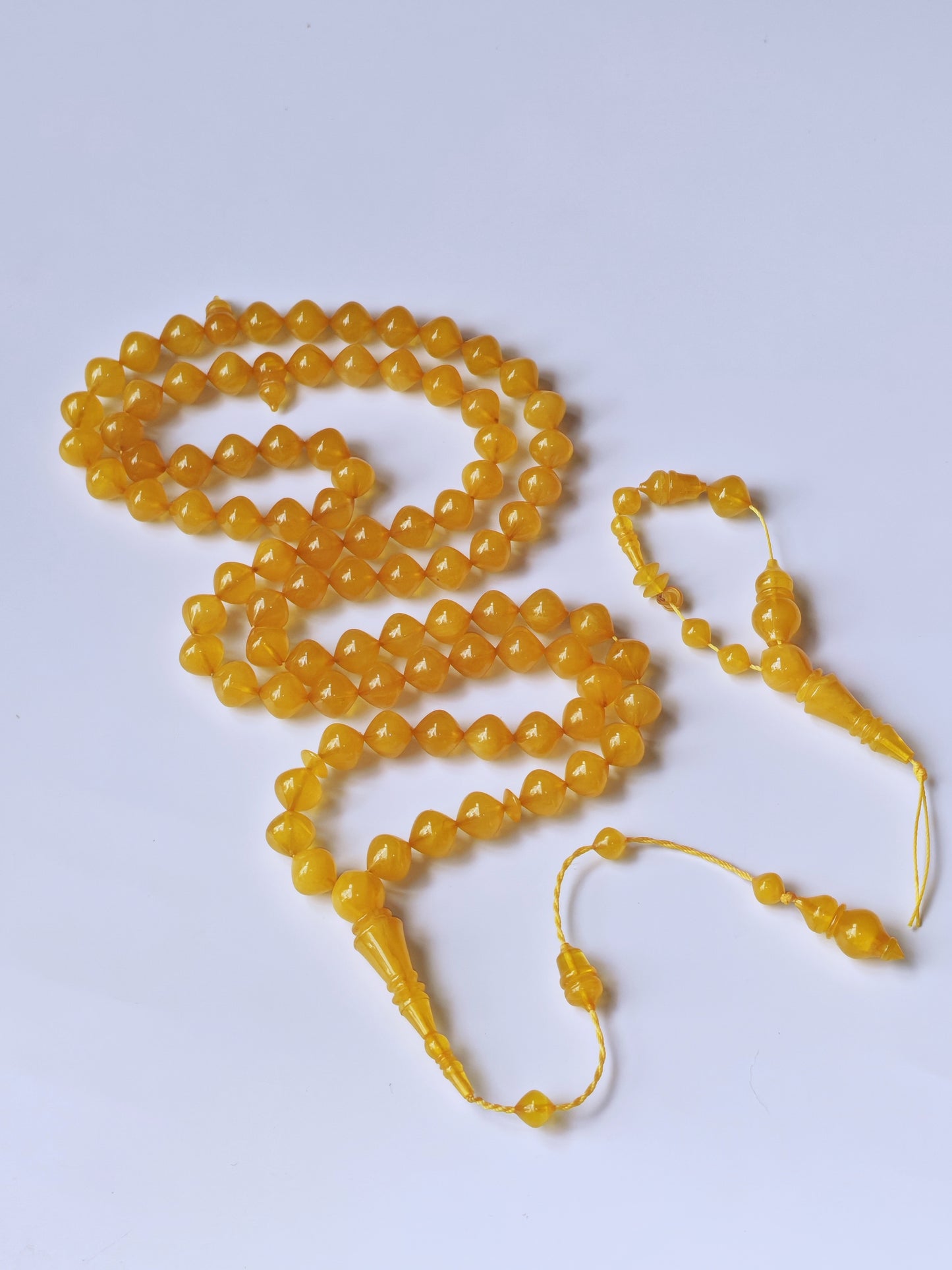 Rare Lemon English Carvacraft Rosary 87 Beads Istanbul Shape