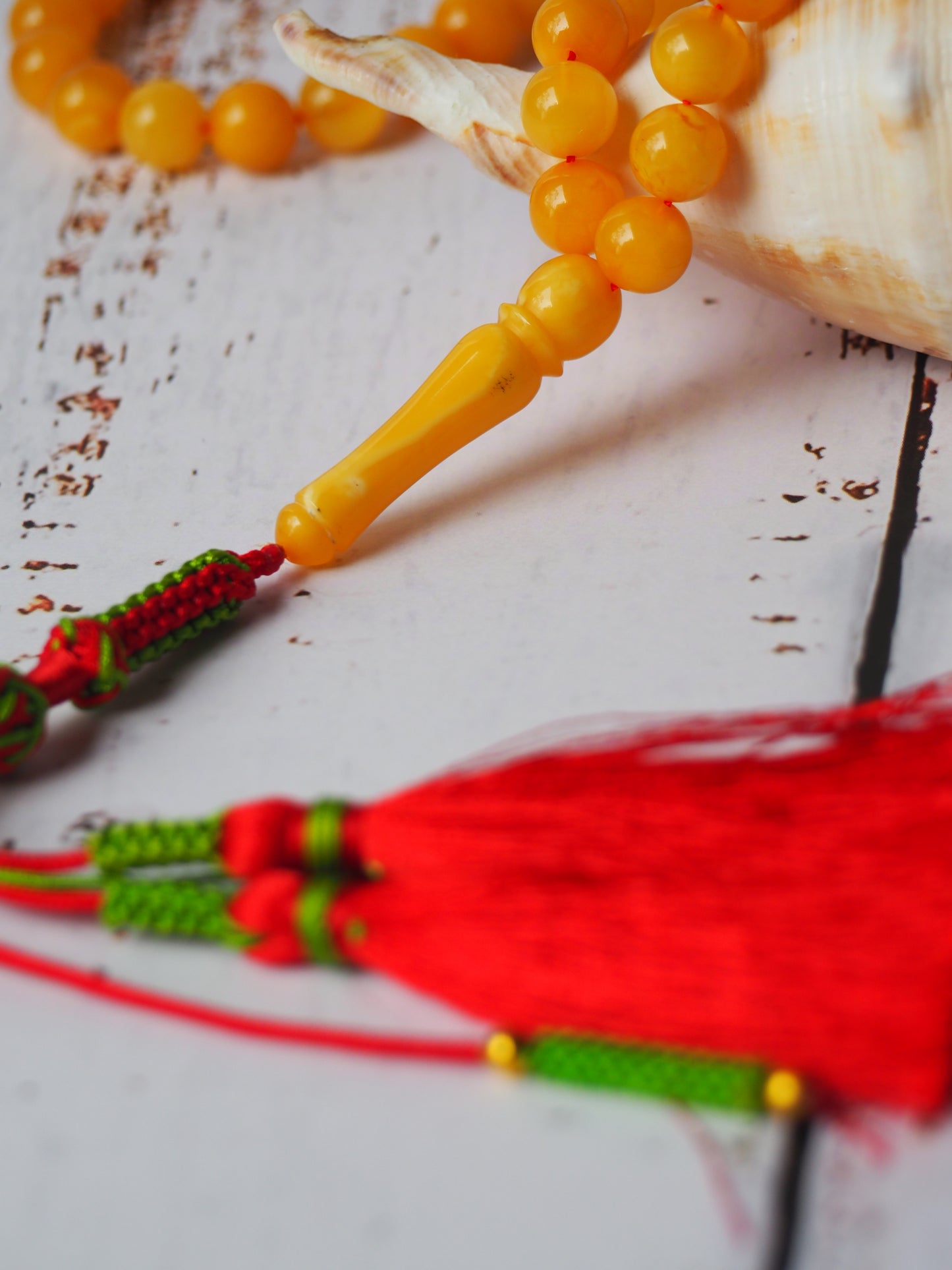 Natural Antique Amber Misbah Pocket Size 66 Beads