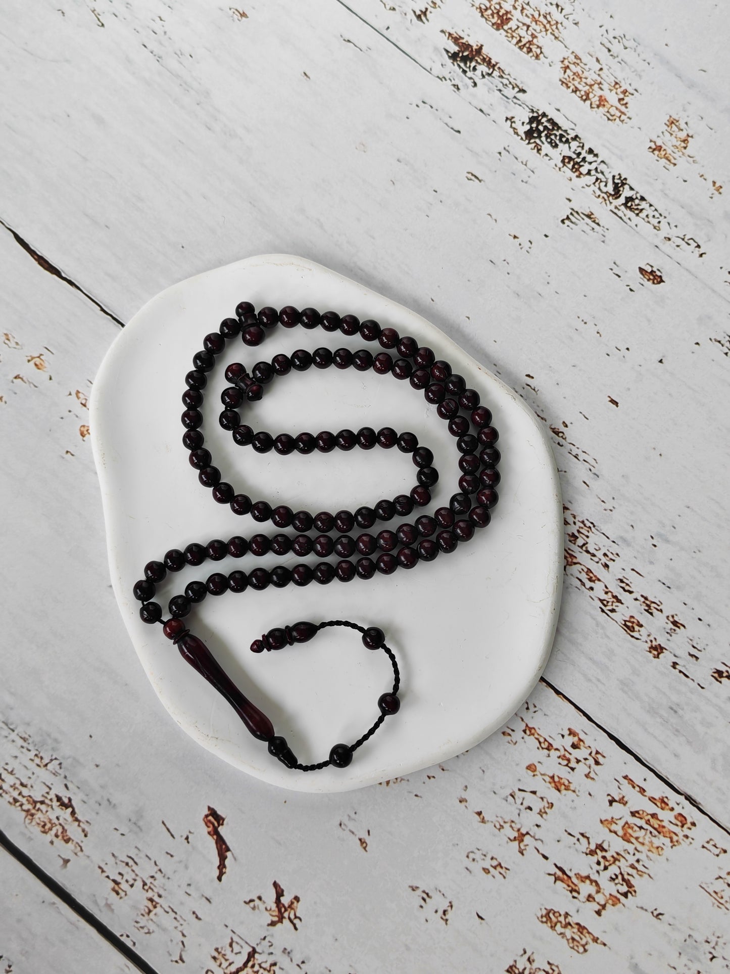 Antique Kokka Seed Wood Tasbih | Ottoman Design | 99 Micro Beads | 5.2mm